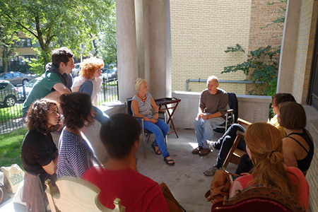 Bryan Saner, artist and educator, at the 6018North 