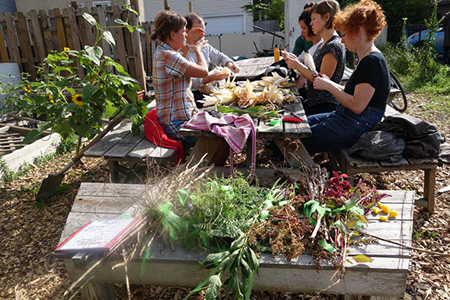 DSC01219Nance Klehm, Spontaneous Vegetation and Social Ecologies, at the remediation soil community garden